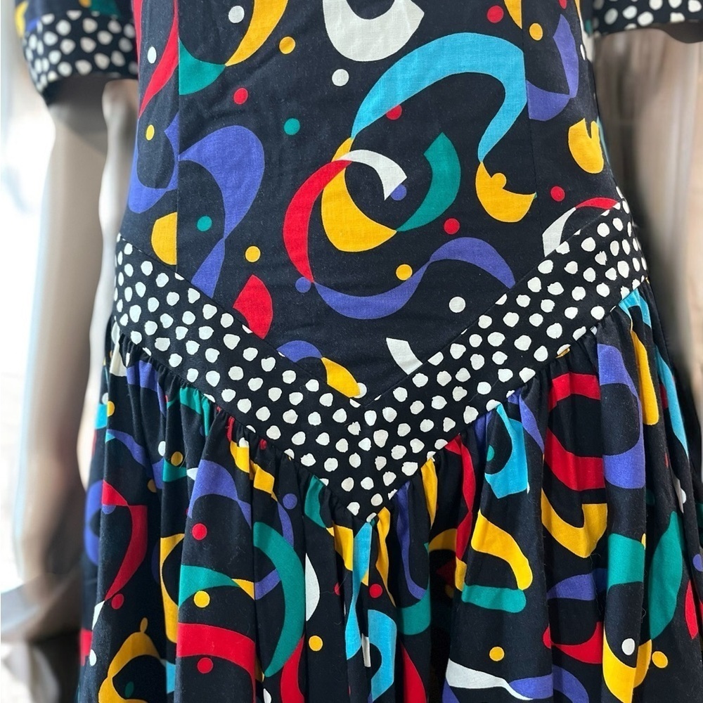 Leslie Lucks Confetti vintage 80’s Party Dress - 10 - Picture 5 of 12